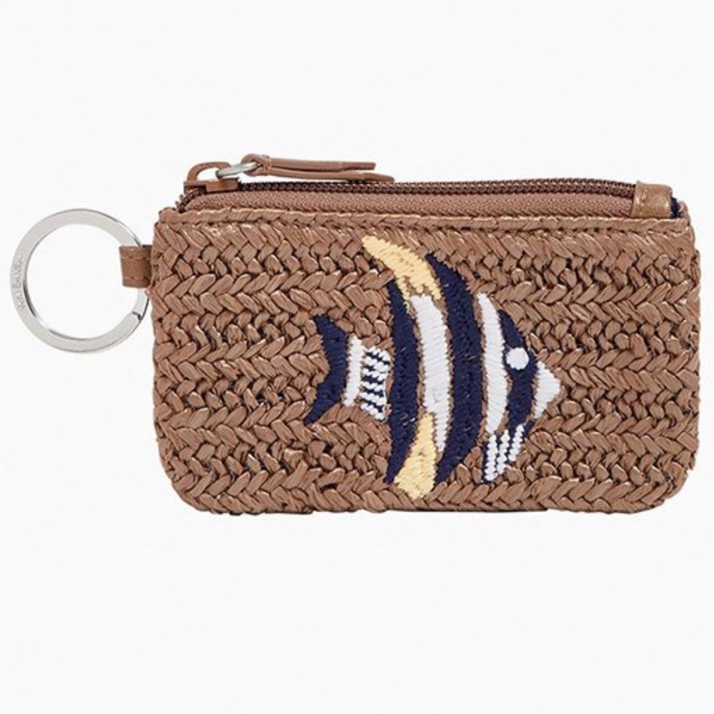 NWT Vera Bradley Straw Zip ID Case